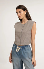 Geruit Gilet Schoudervulling