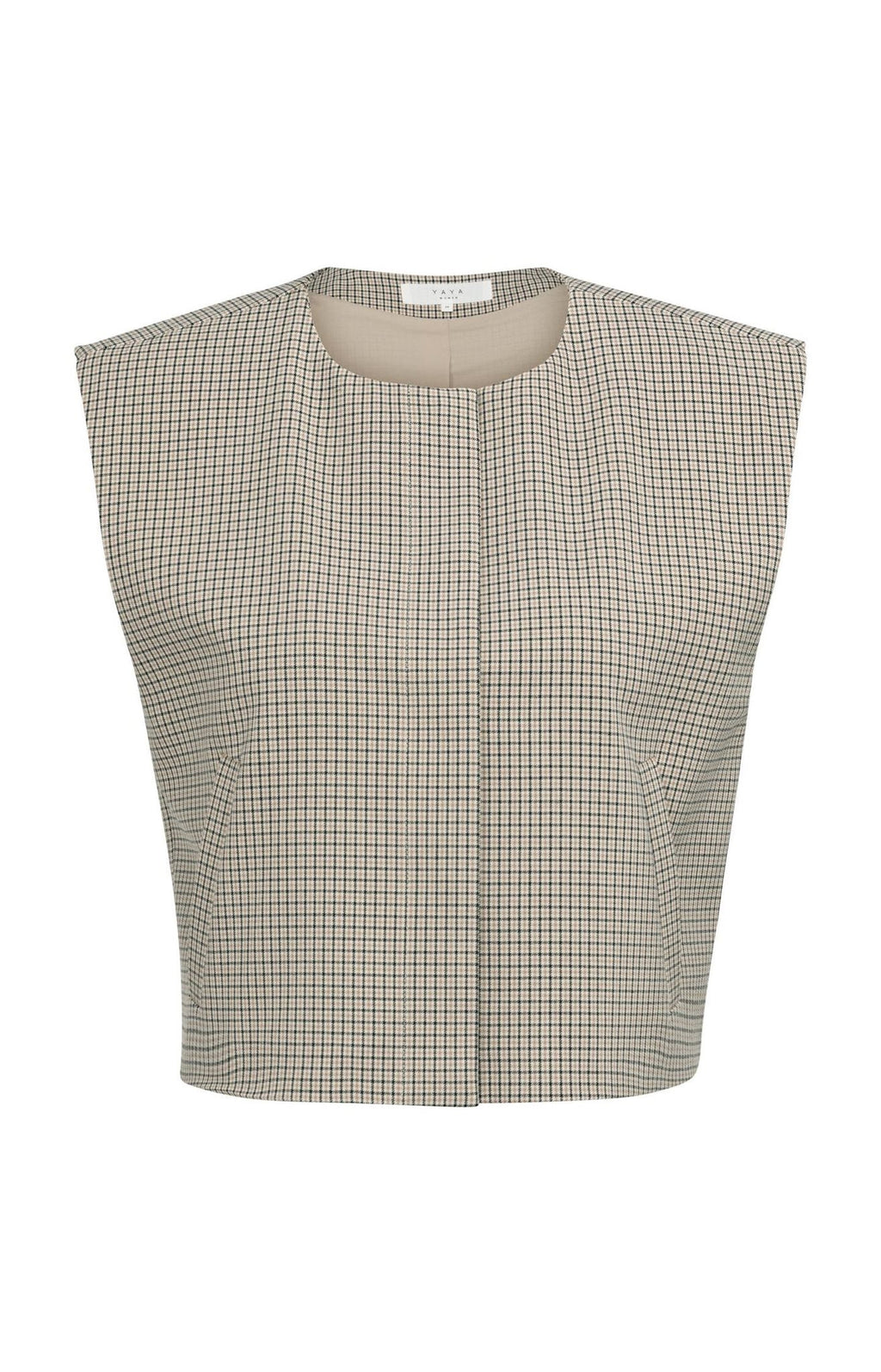 Geruit Gilet Schoudervulling