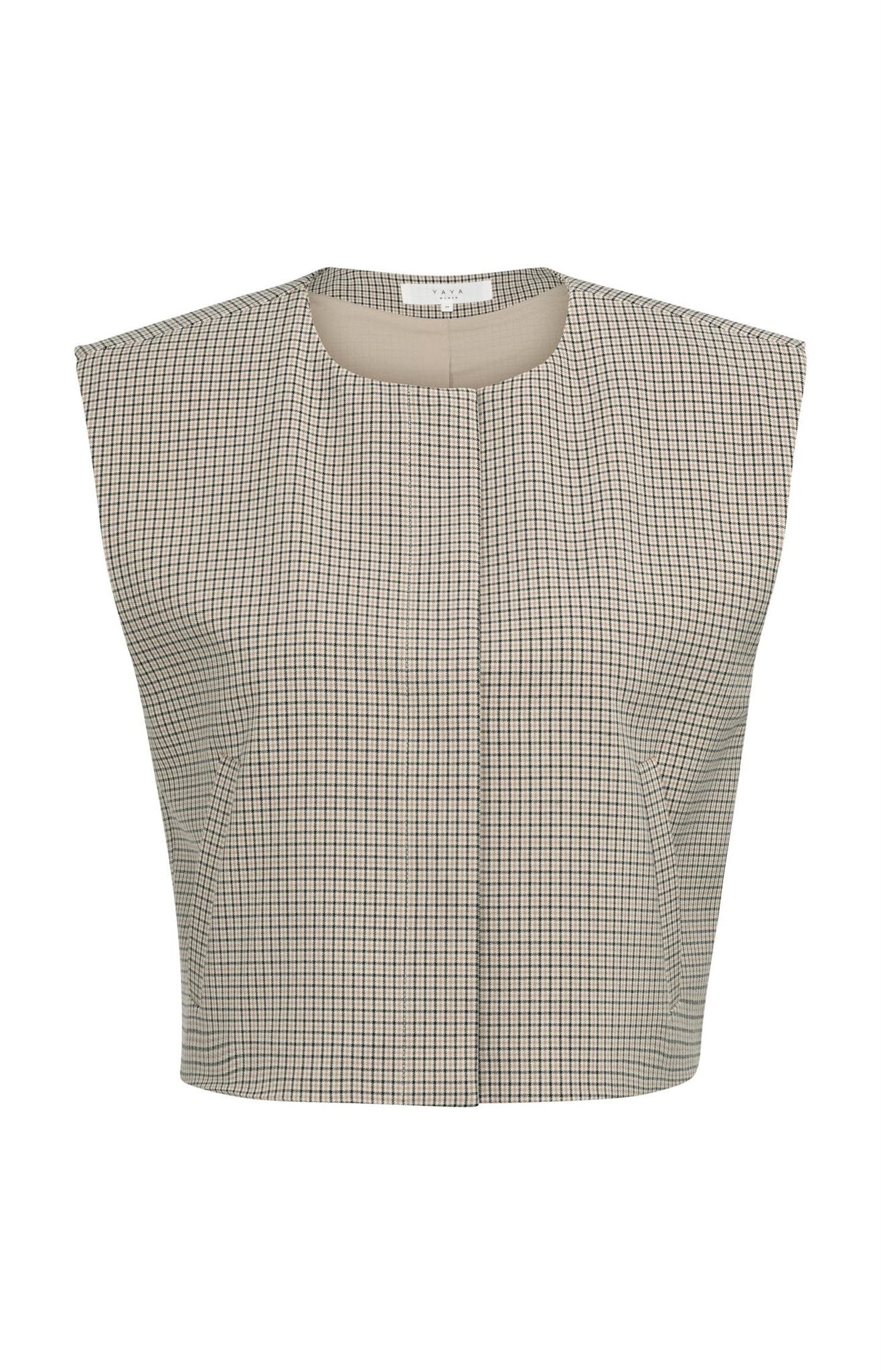 Geruit Gilet Schoudervulling