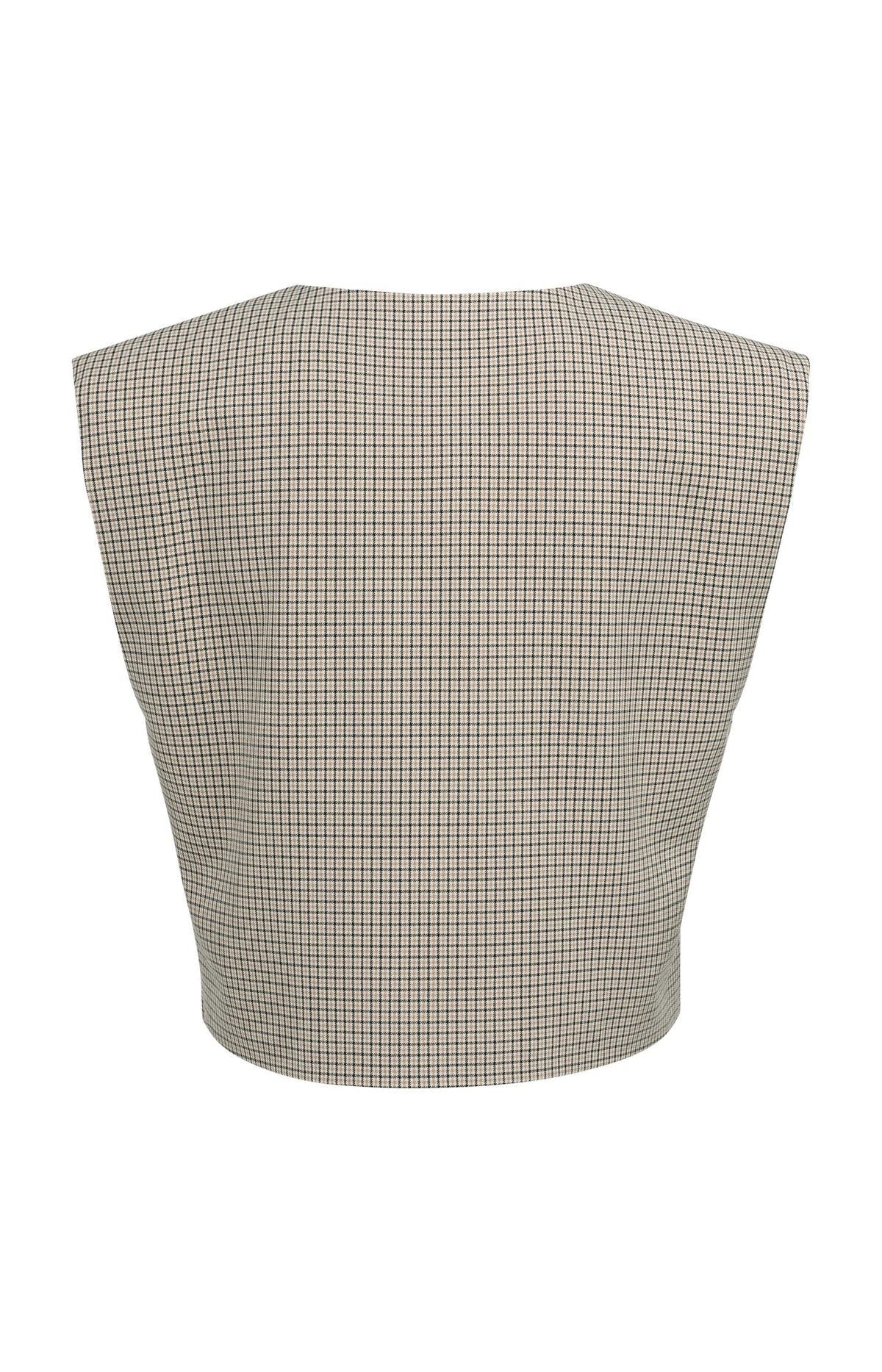 Geruit Gilet Schoudervulling