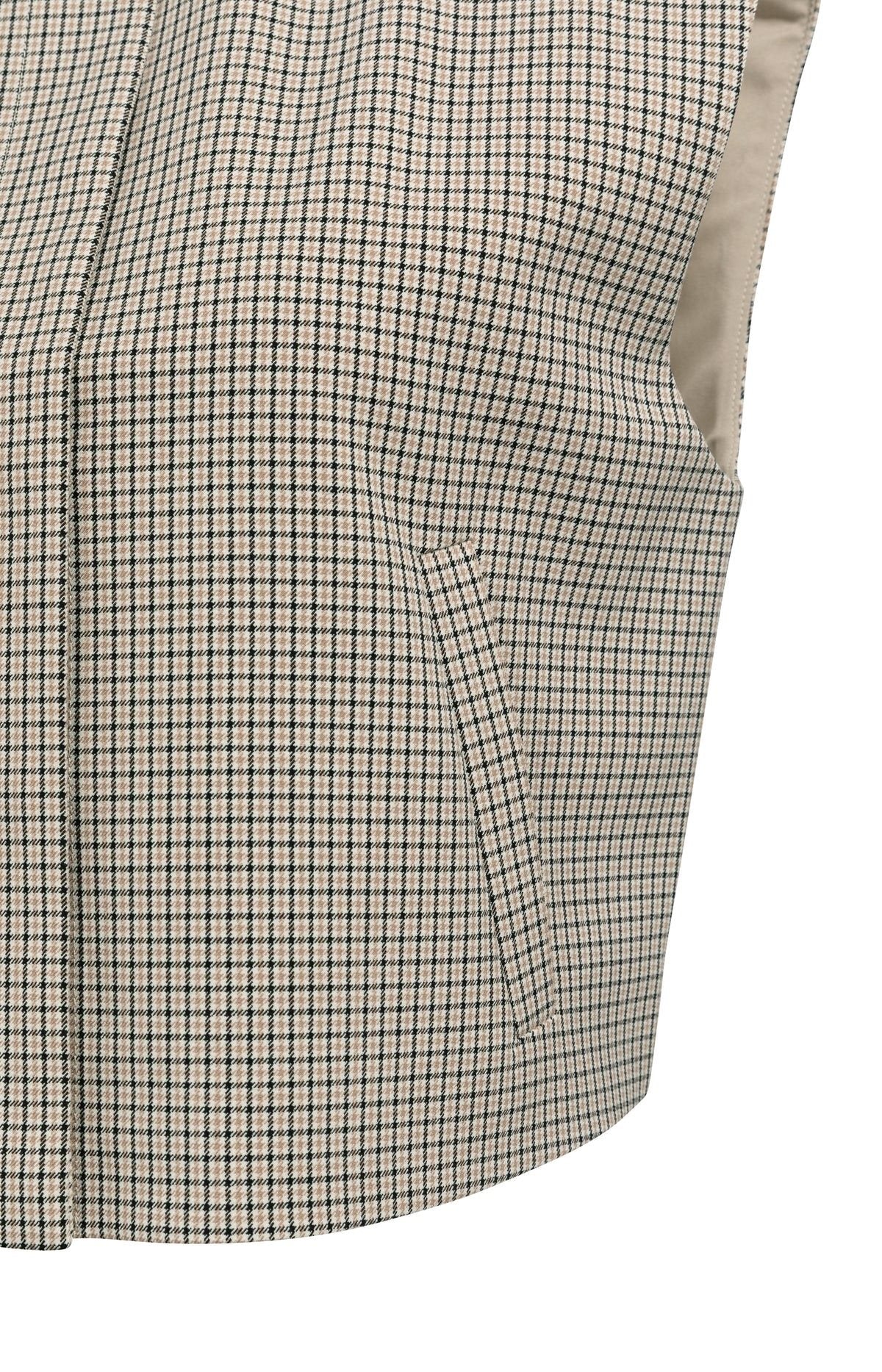 Geruit Gilet Schoudervulling