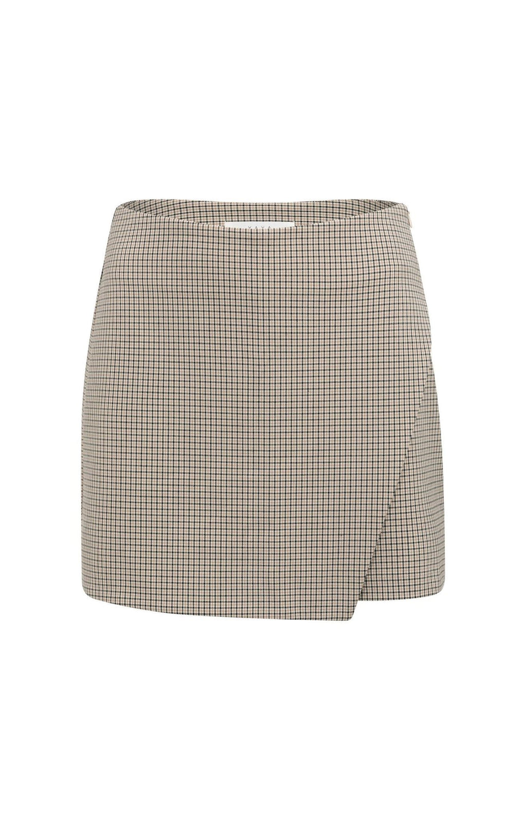 Geruite Skort met Overslag