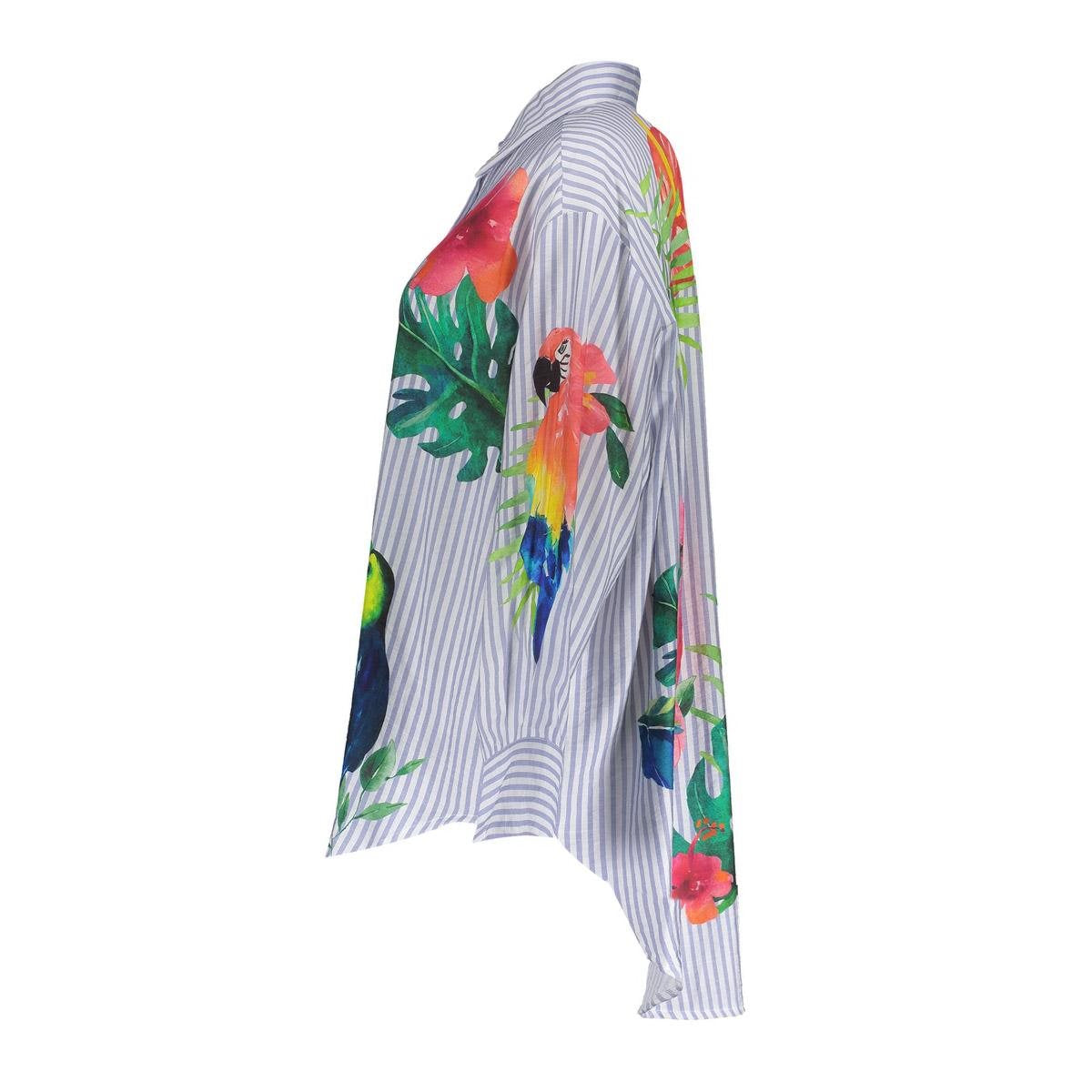 Gestreepte Blouse met Vogels