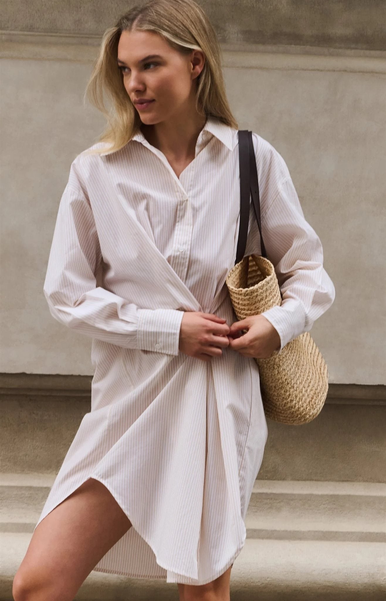 Gestreepte Blousejurk