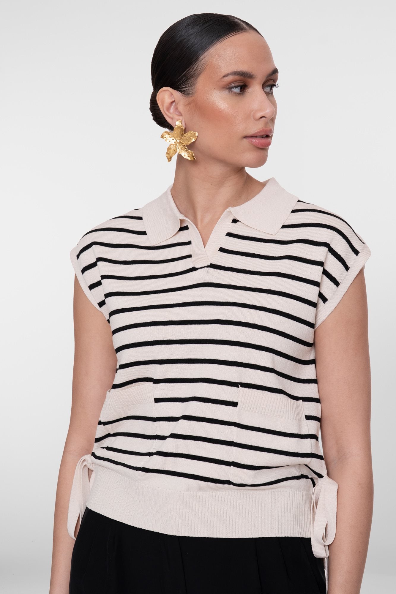 Gestreepte Trui met Polokraag