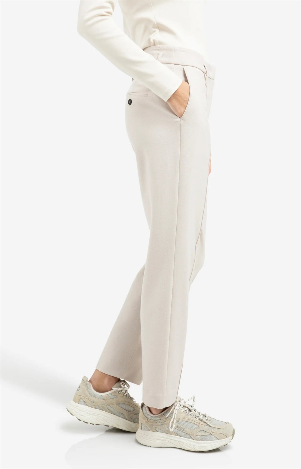 Geweven Broek Rechte Pijpen