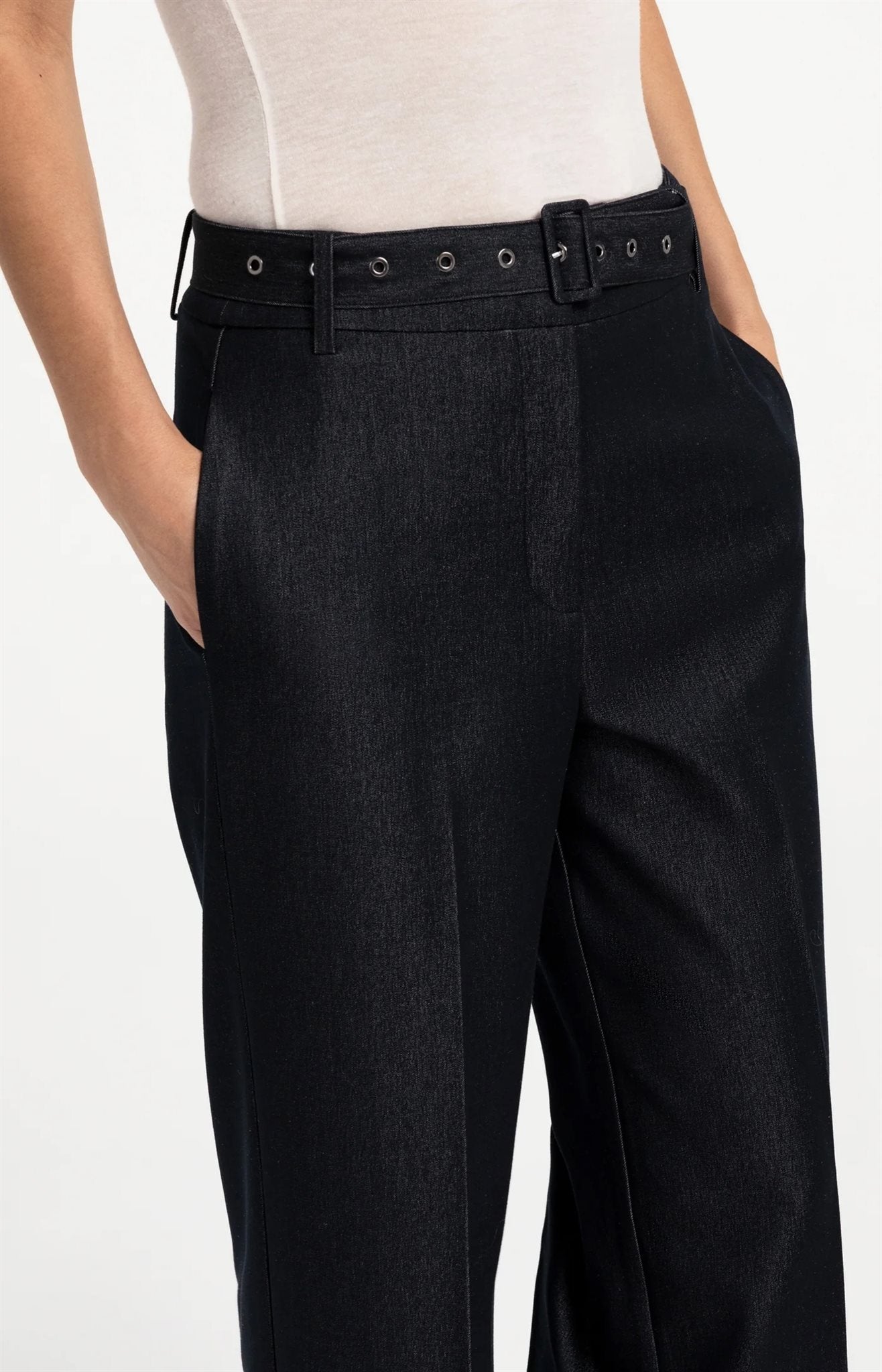 Geweven Broek met Ceintuur
