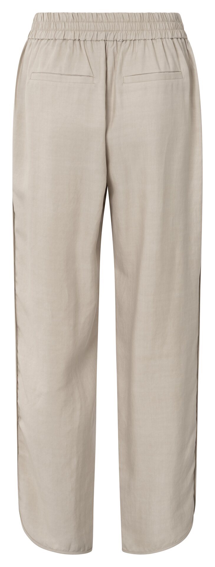 Geweven Broek met Ronde Zoom