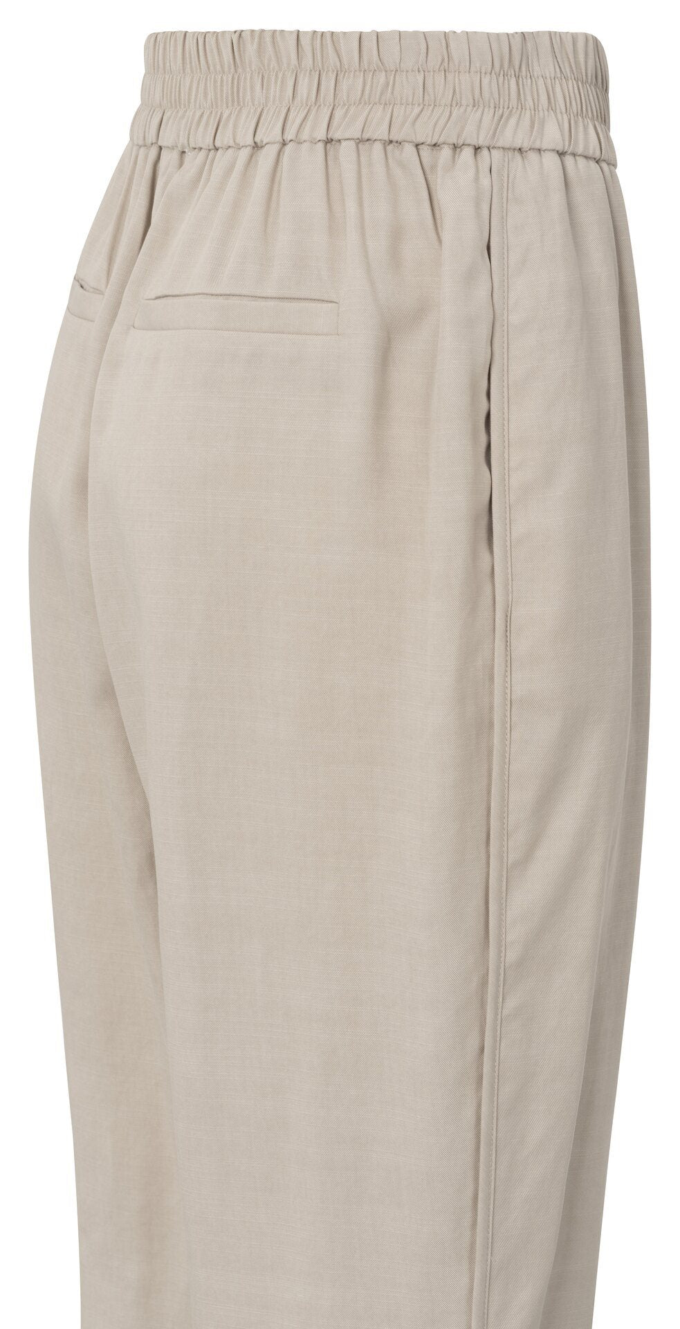 Geweven Broek met Ronde Zoom