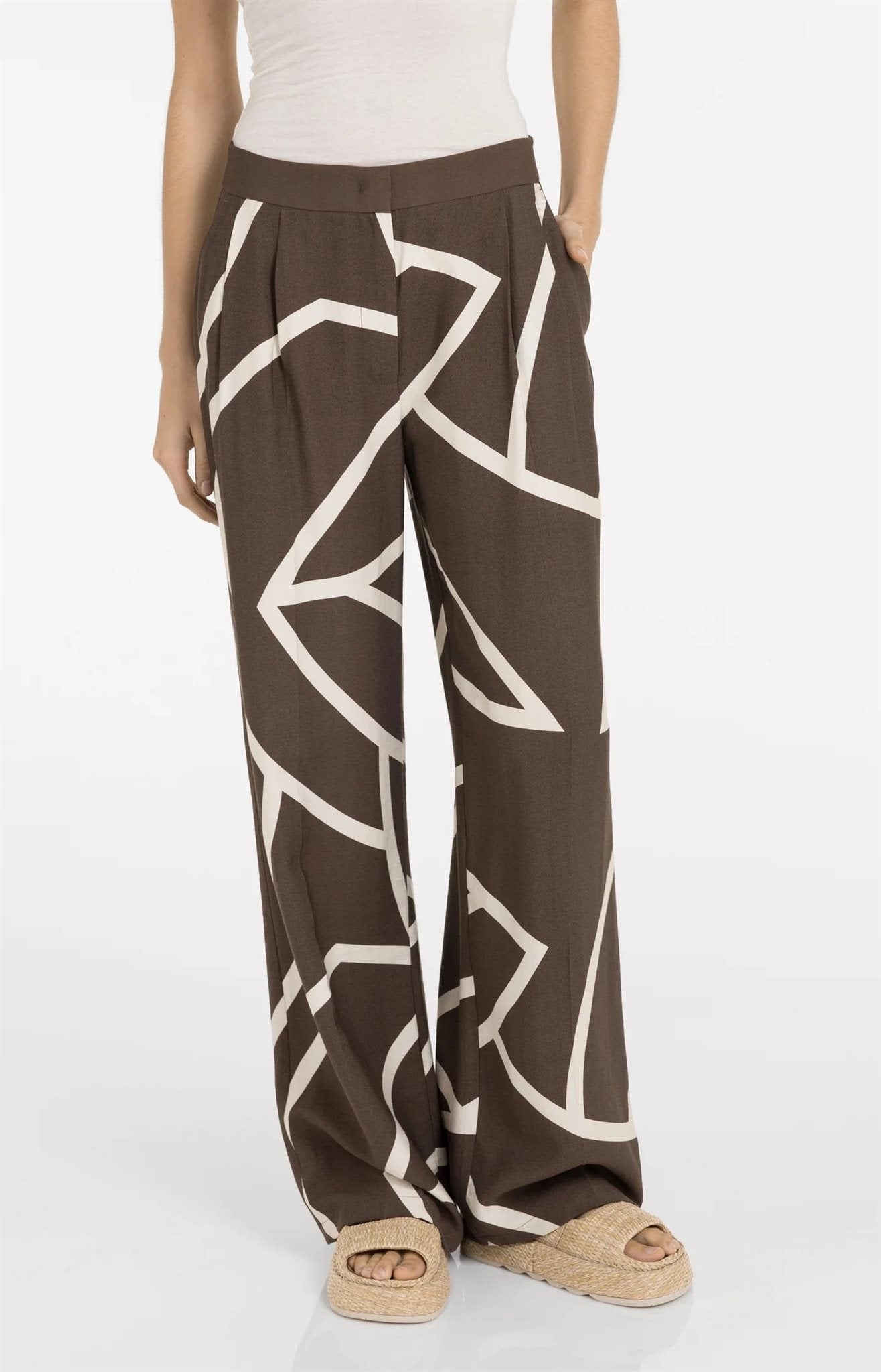Geweven Broek met Print