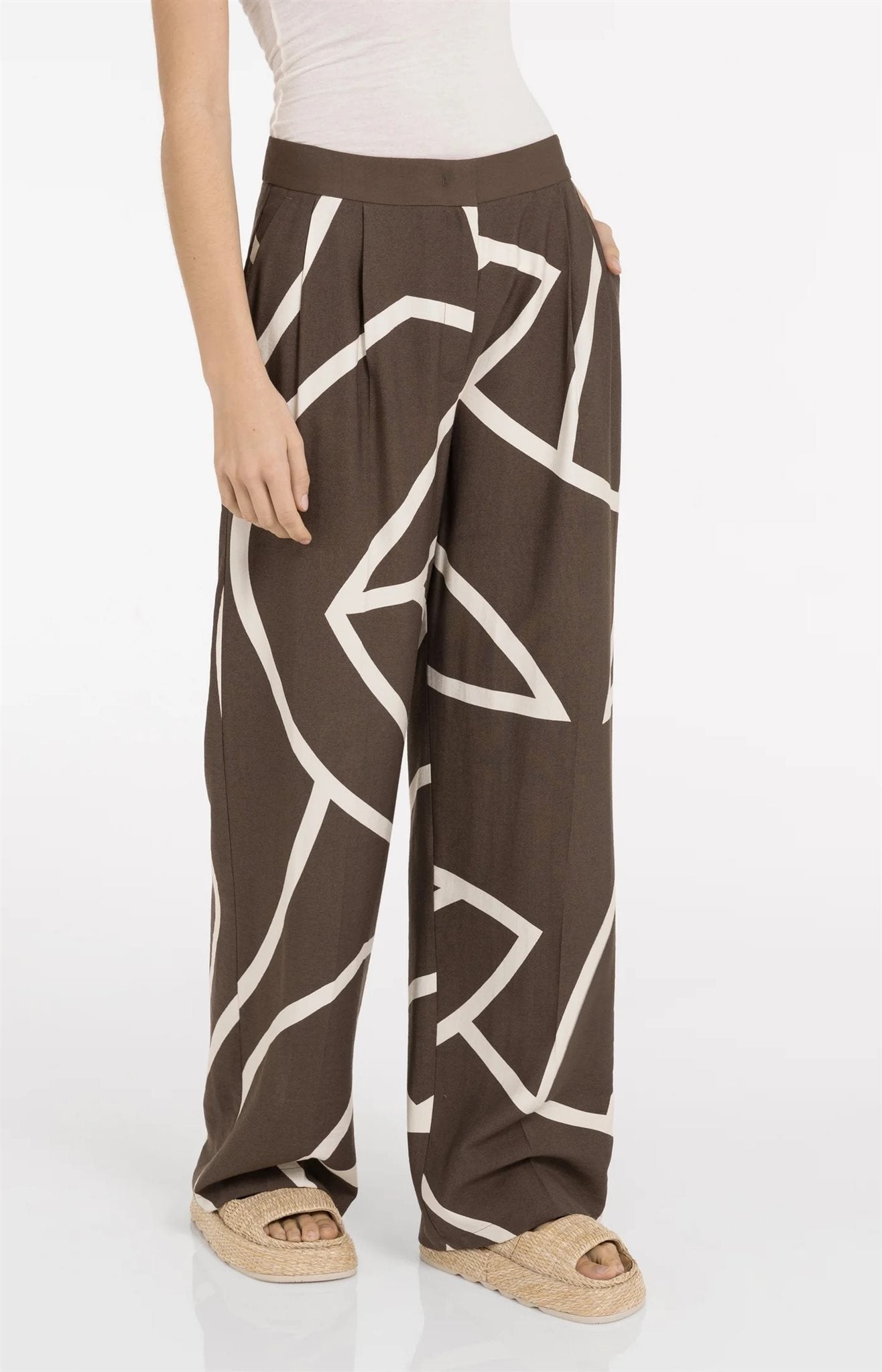 Geweven Broek met Print