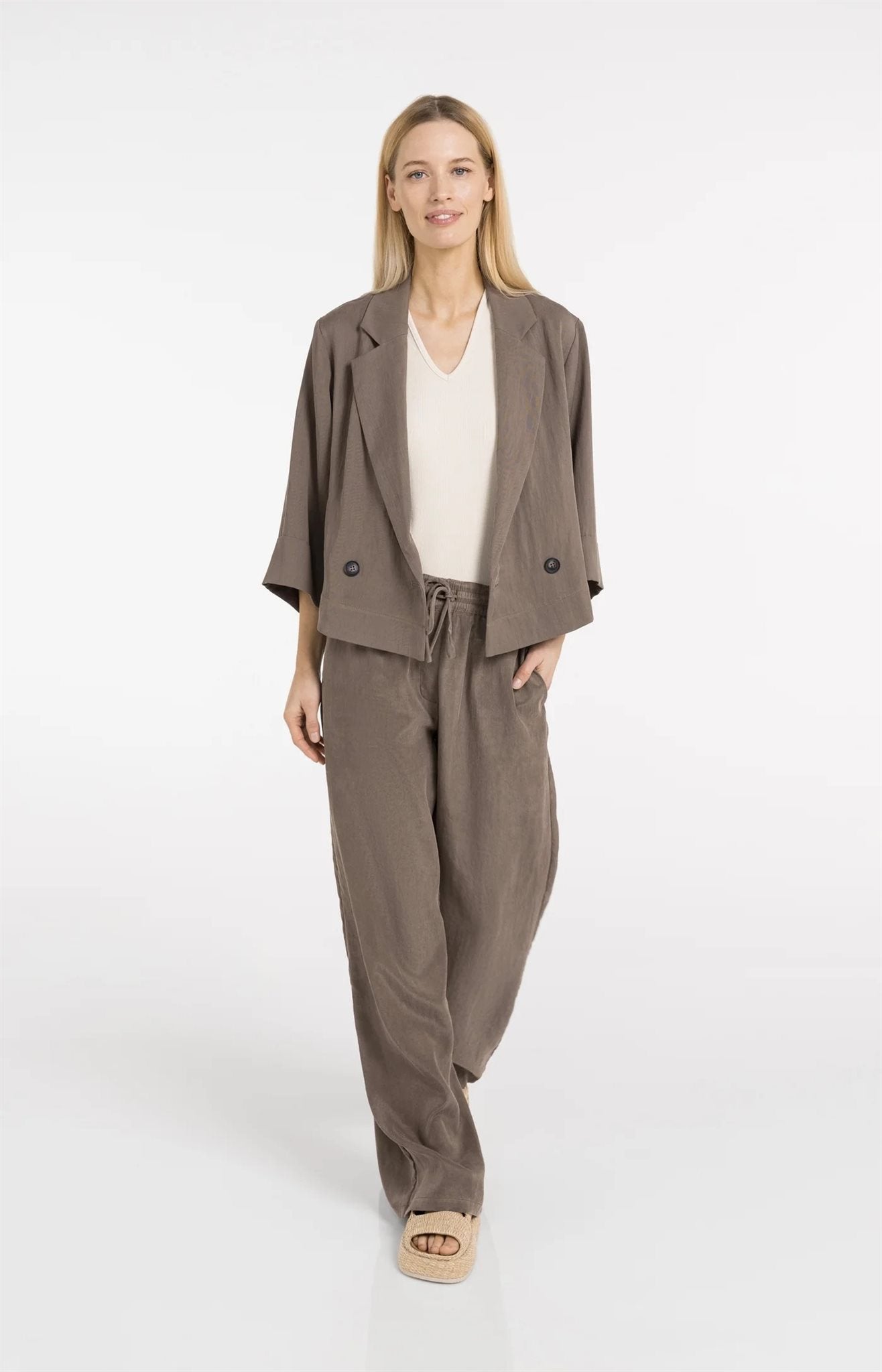 Geweven Broek met Tailleband