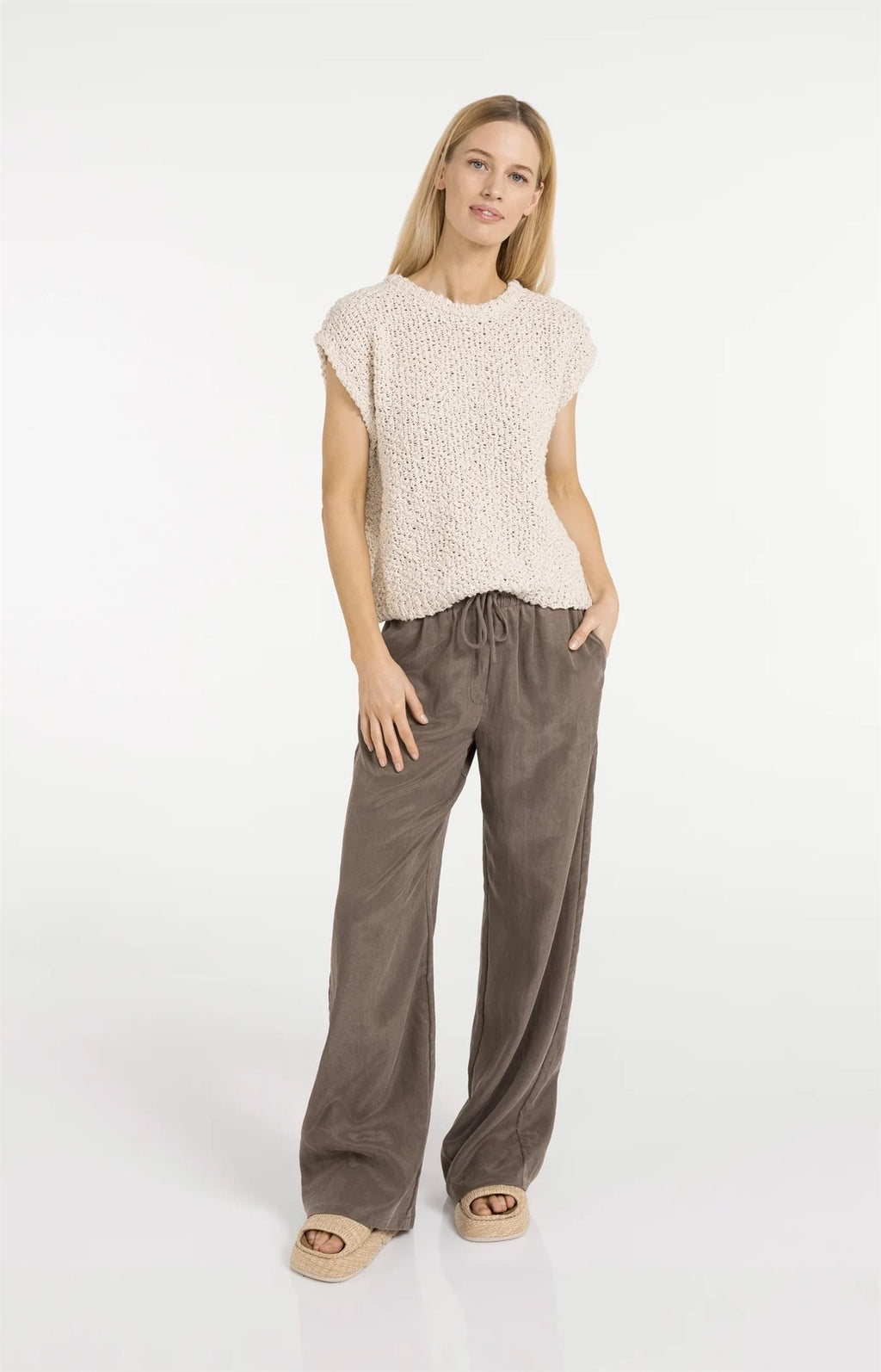 Geweven Broek met Tailleband