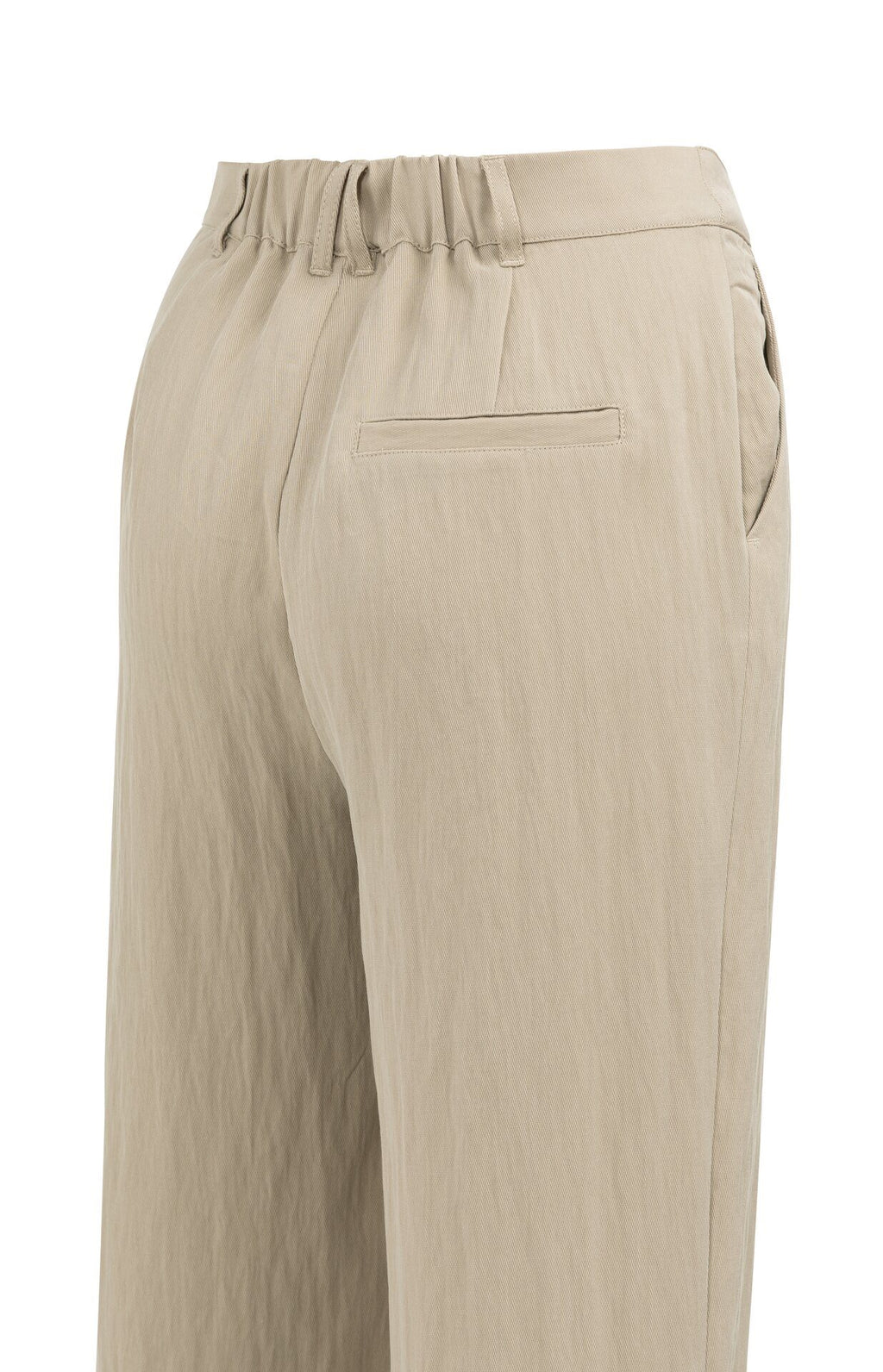Geweven Broek met Wijde Pijpen