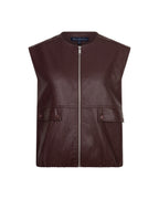 Ivy Faux Leather Burgundy