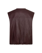 Ivy Faux Leather Burgundy