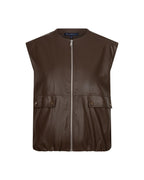 Ivy Faux Leather Mid Brown