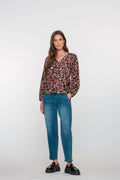 Ruffled Waistband Jeans