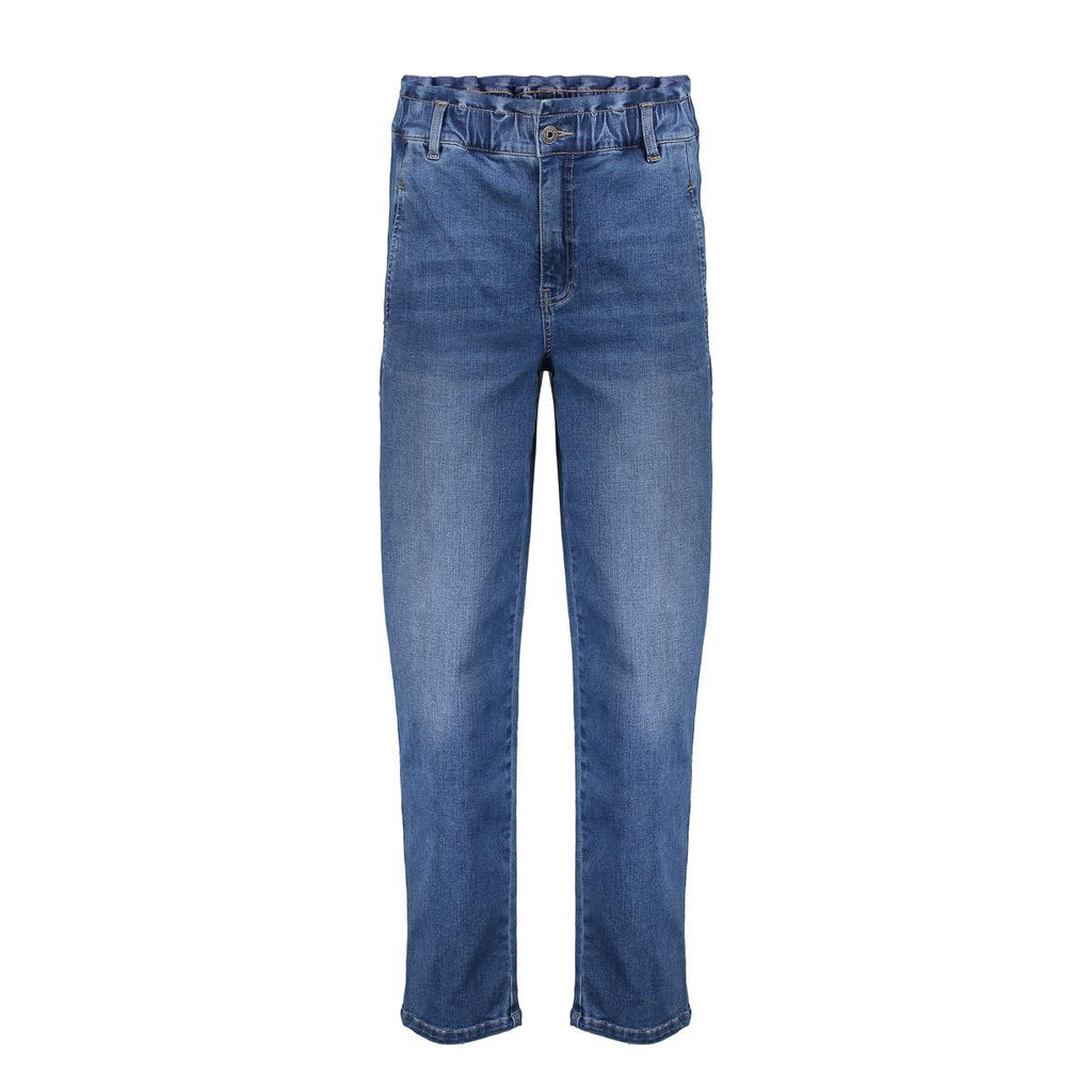 Ruffled Waistband Jeans