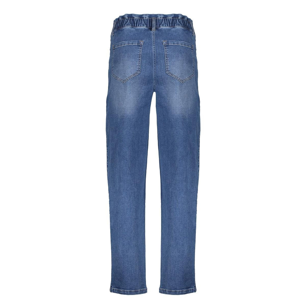 Ruffled Waistband Jeans