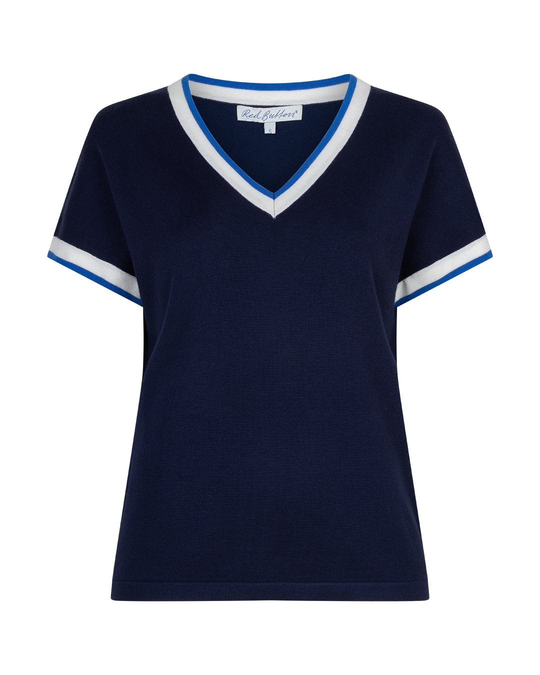 Jerry V-neck Striped Rib