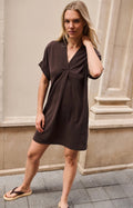 Jersey Jurk met Pofmouwen