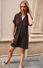 Jersey Jurk met Pofmouwen