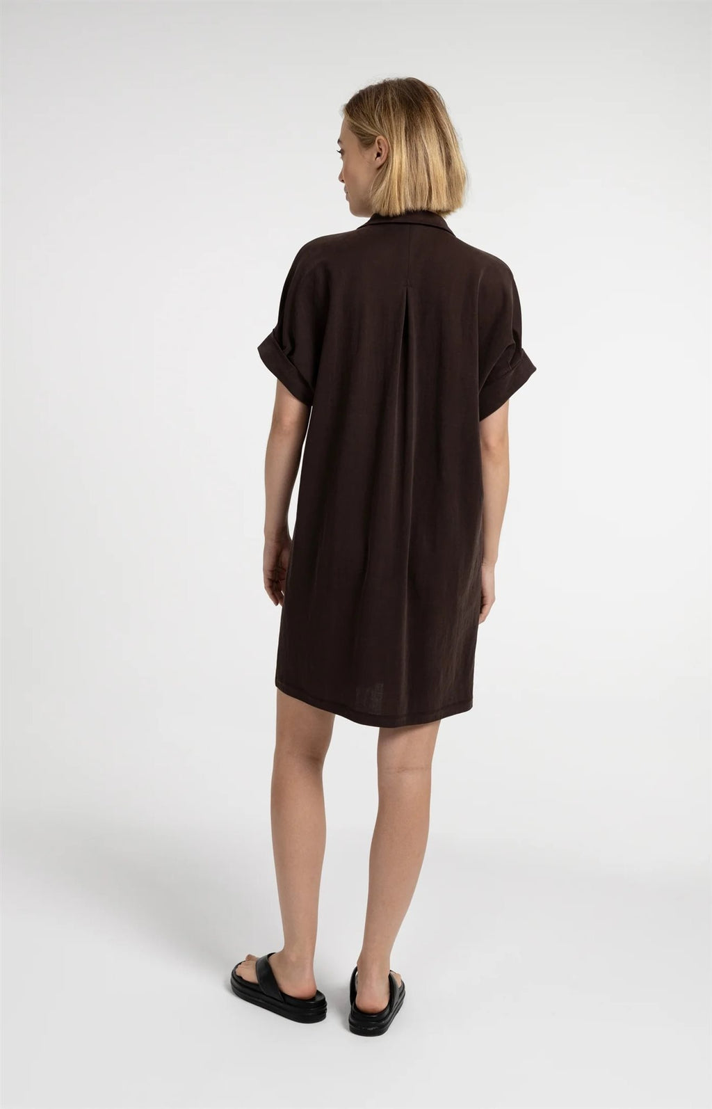 Jersey Jurk met Pofmouwen