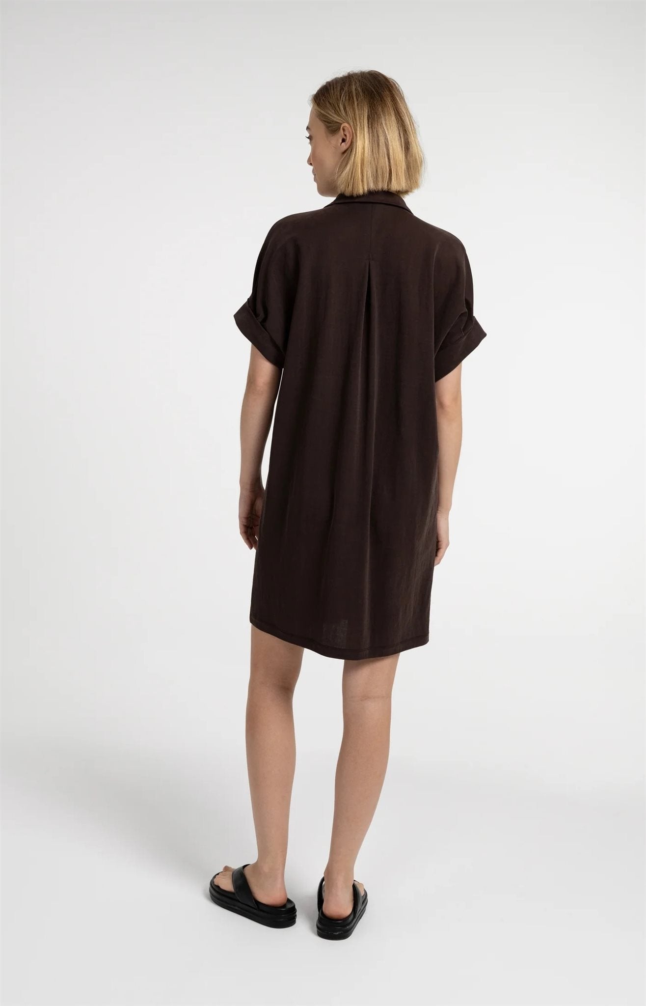 Jersey Jurk met Pofmouwen
