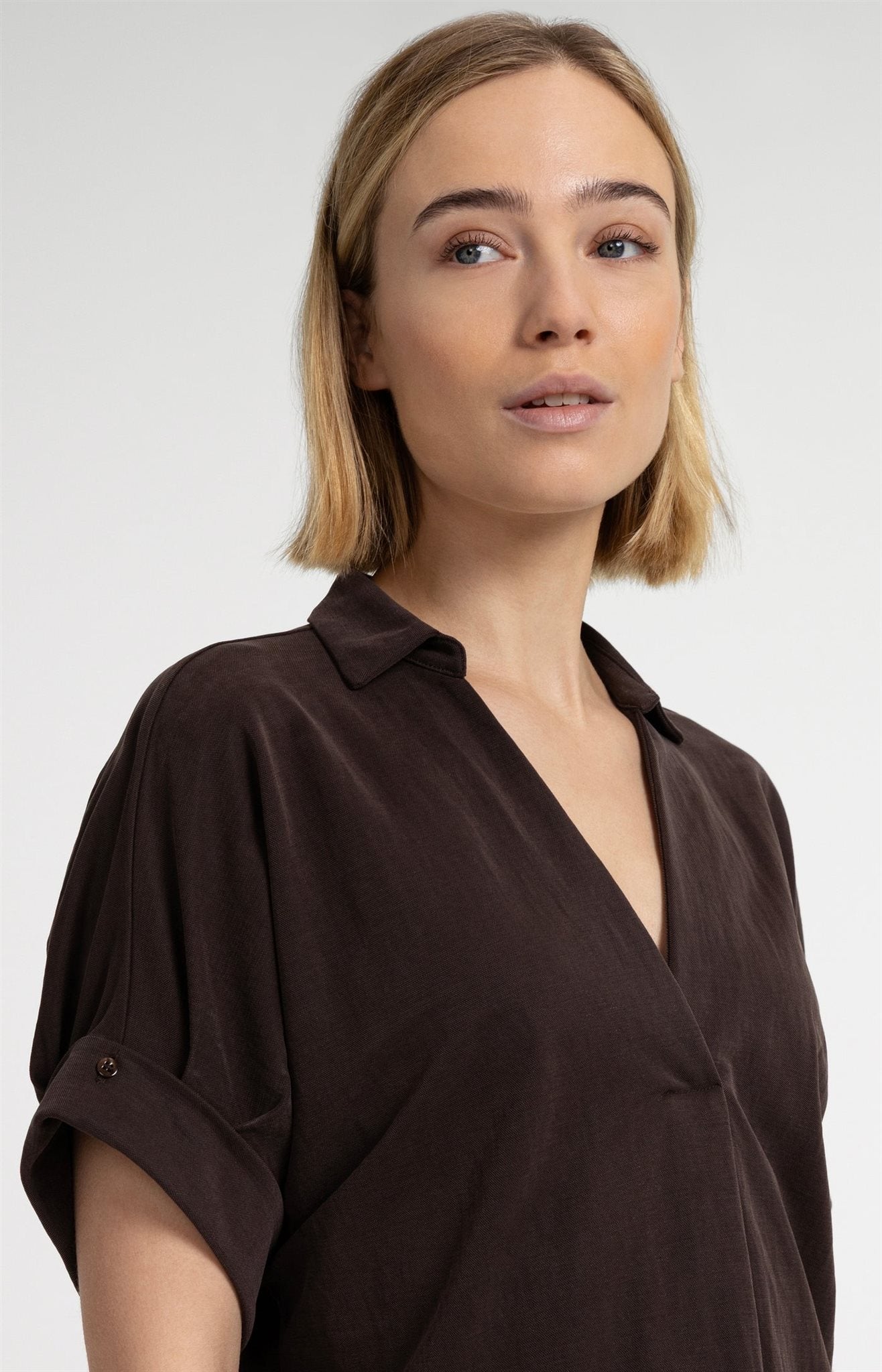 Jersey Jurk met Pofmouwen