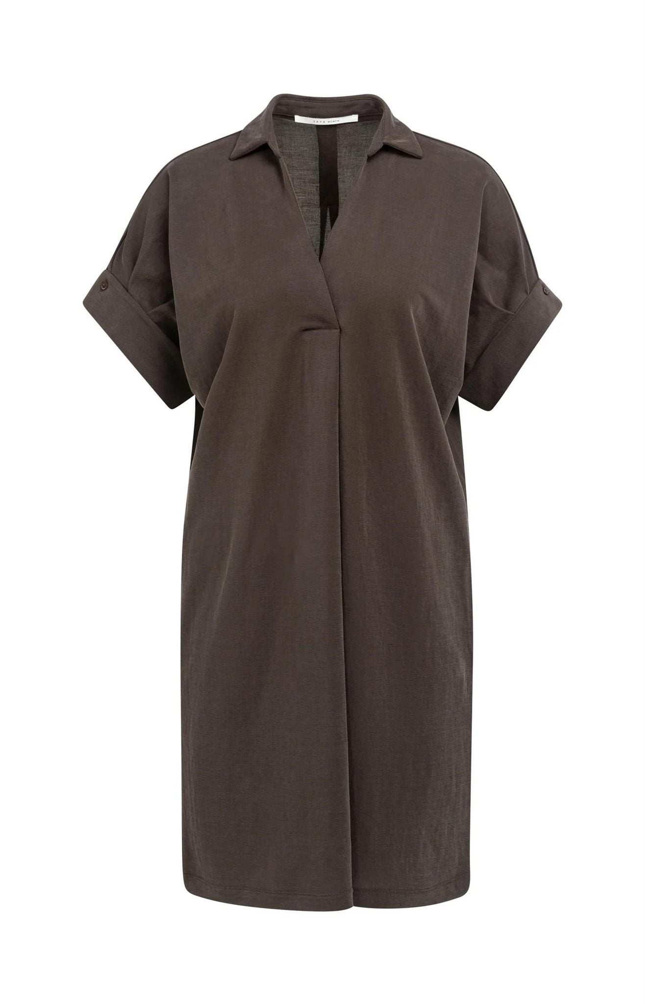 Jersey Jurk met Pofmouwen