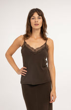 Jersey Singlet met Kanten Rand