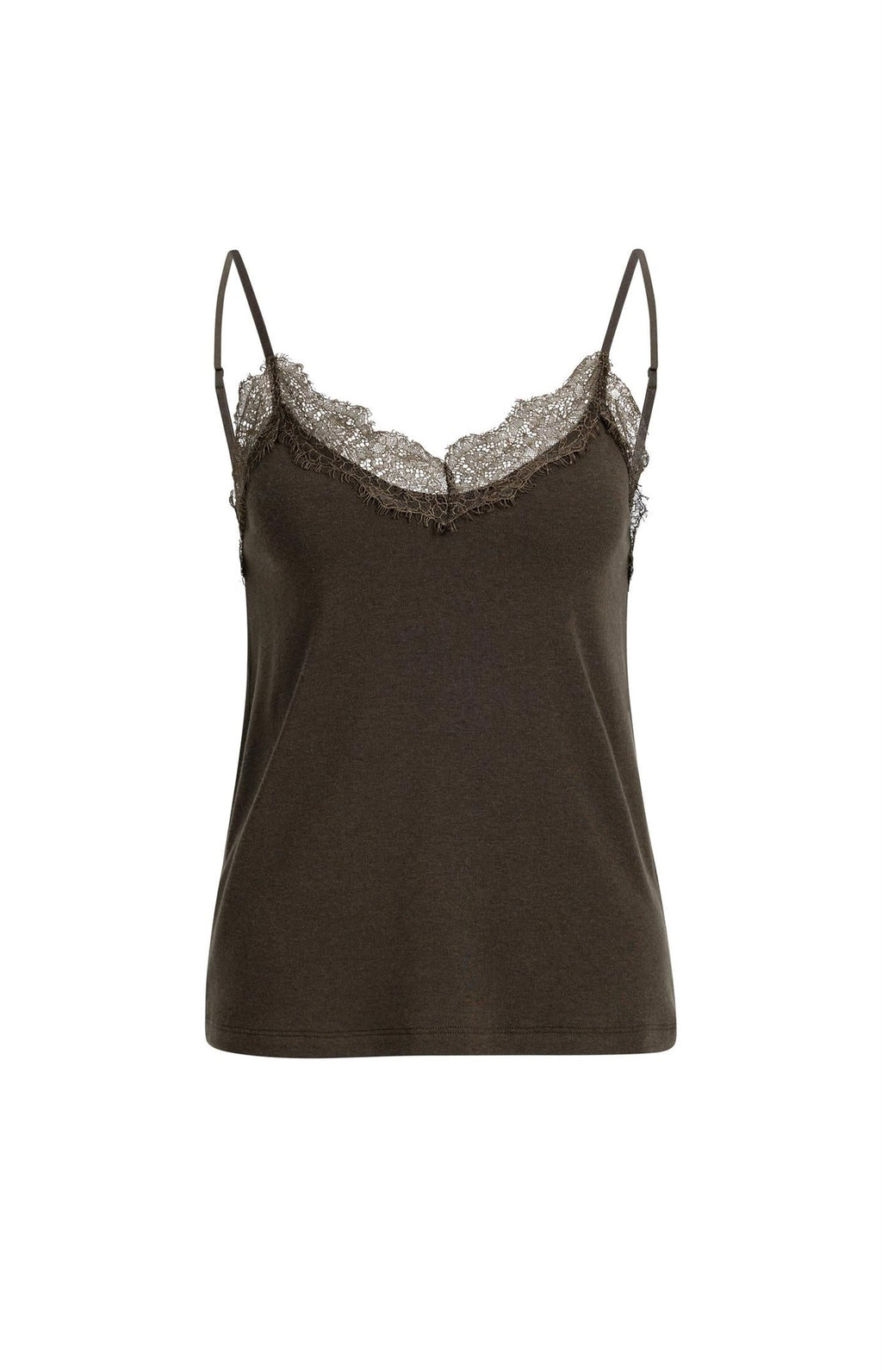 Jersey Singlet met Kanten Rand