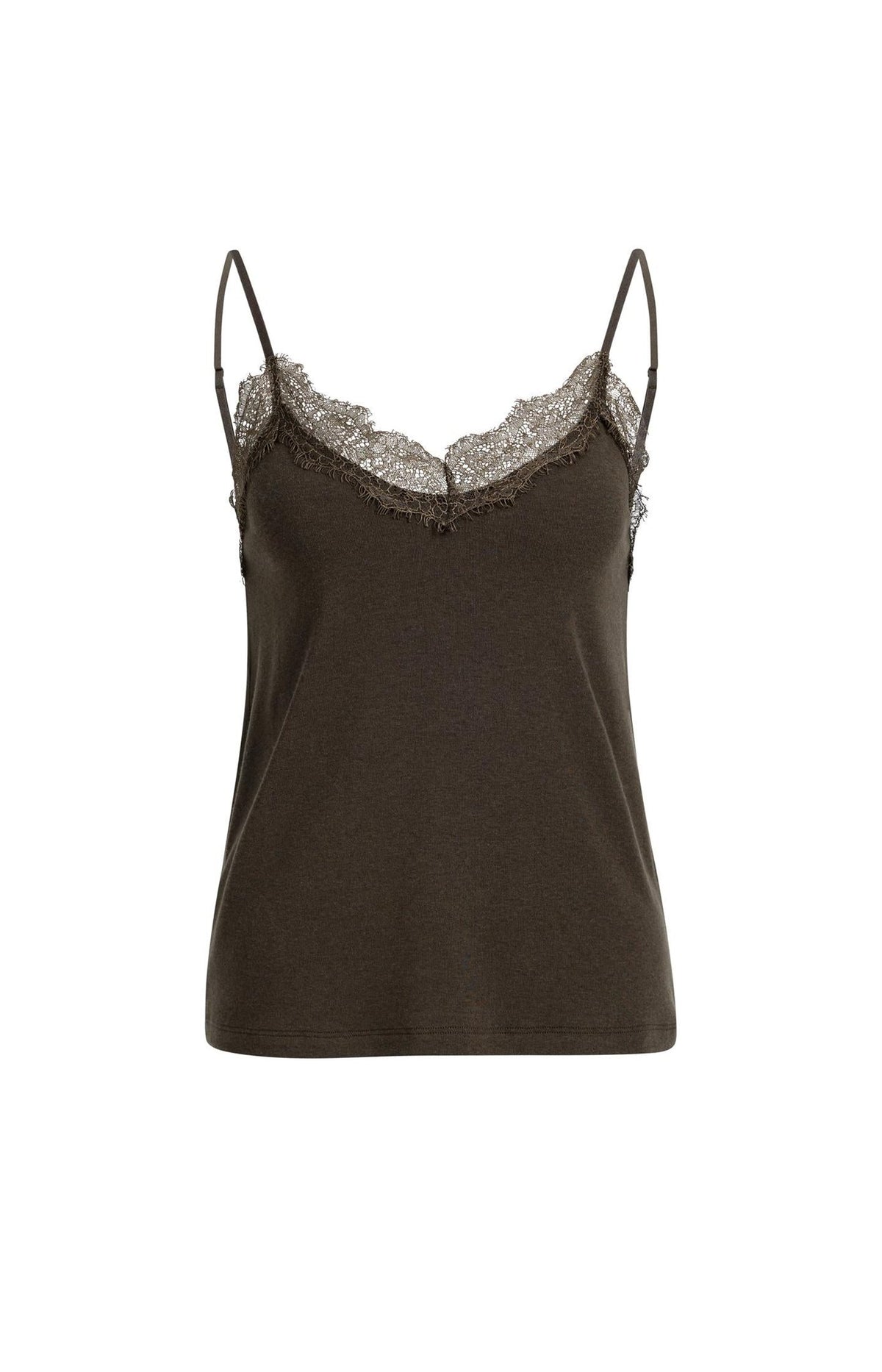 Jersey Singlet met Kanten Rand