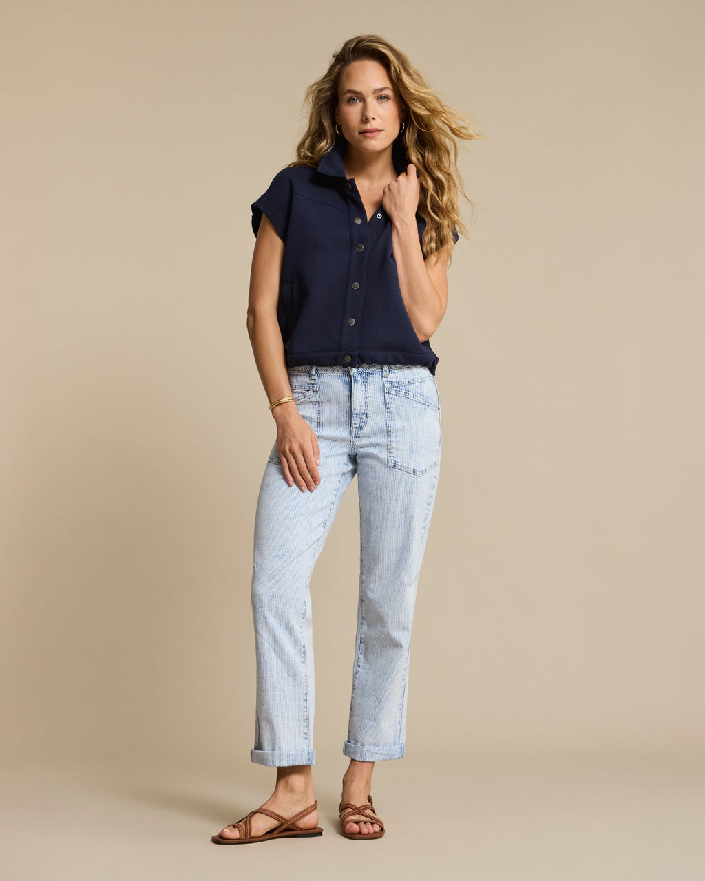 Jules Denim Bleach Stripes