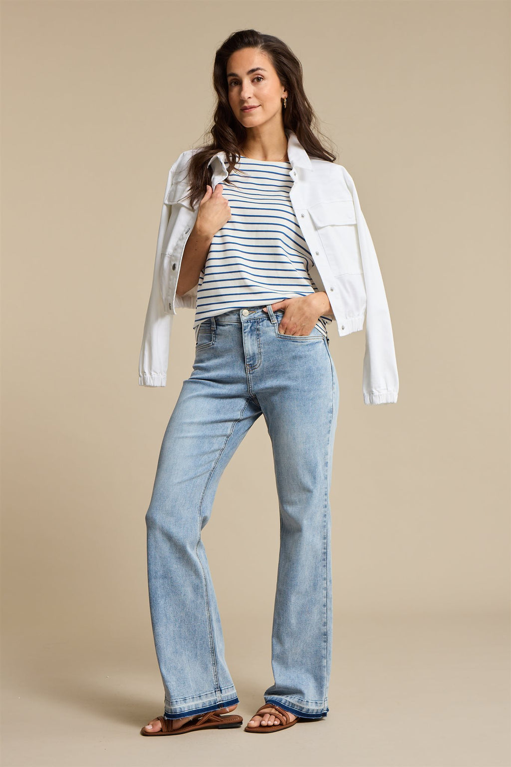 Juno Jacket White Denim