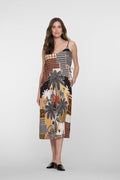 Midi Jurk met Grafische Print