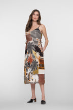 Midi Jurk met Grafische Print
