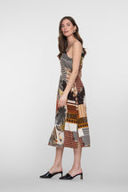 Midi Jurk met Grafische Print