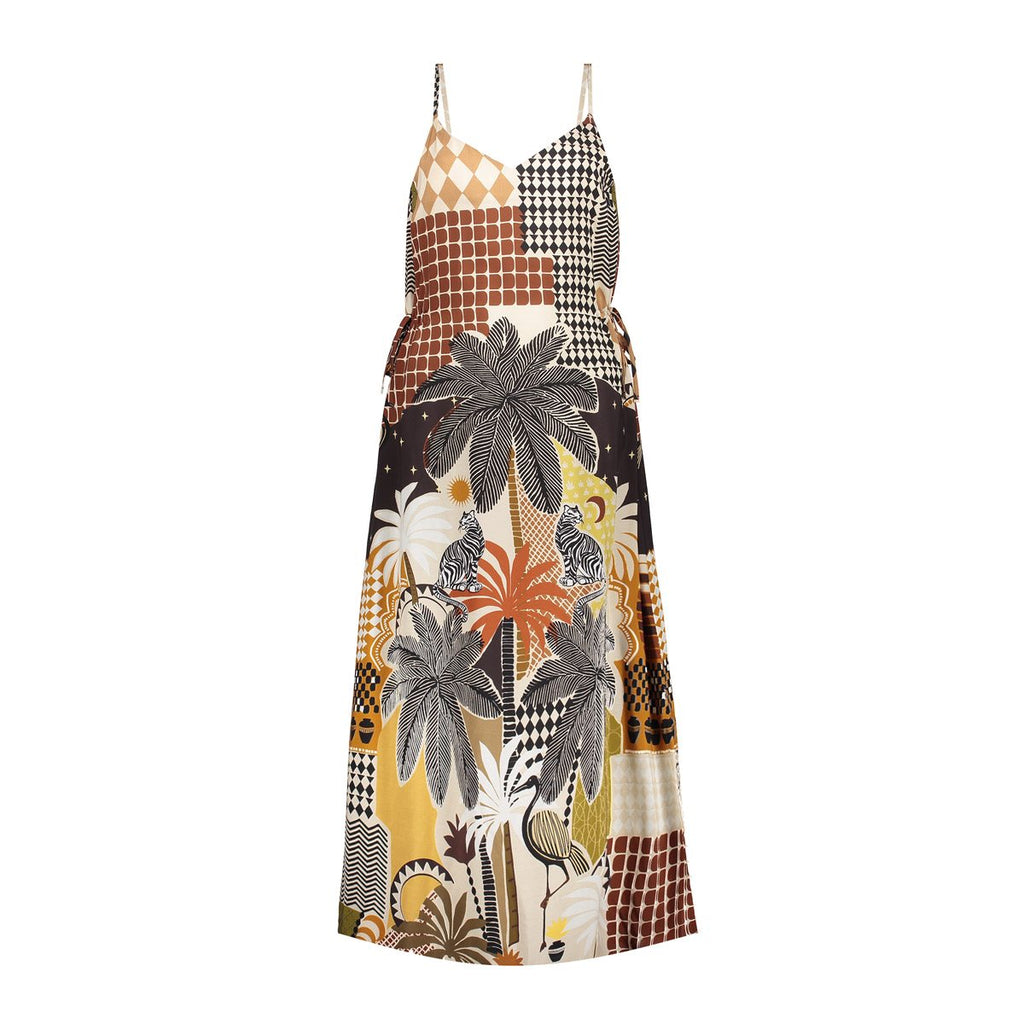 Midi Jurk met Grafische Print