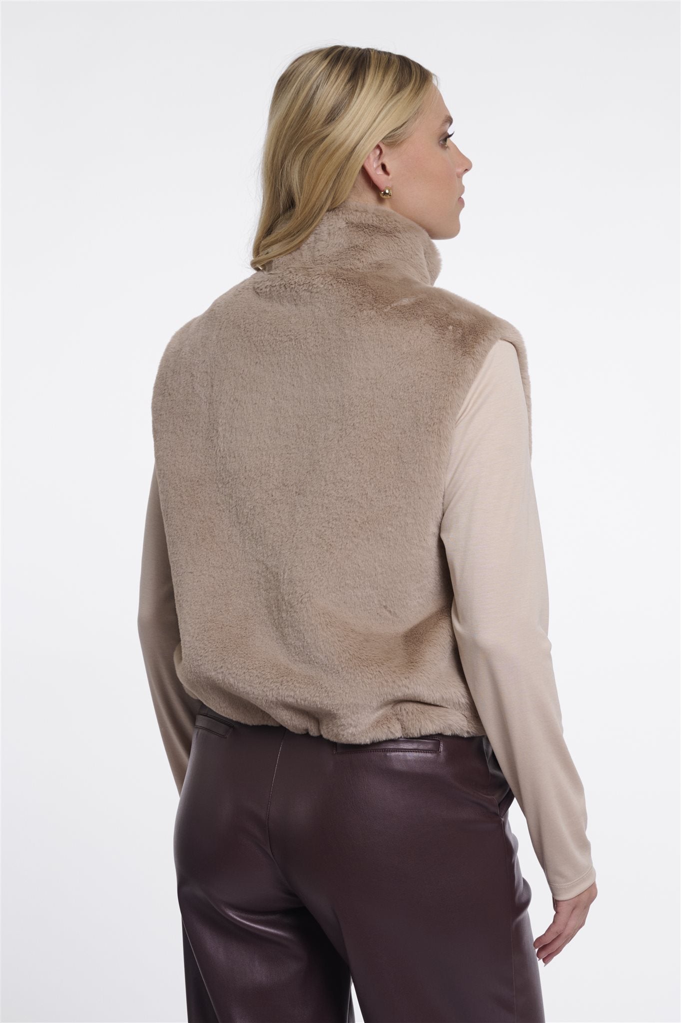 Kort Gilet van Imitatiebont