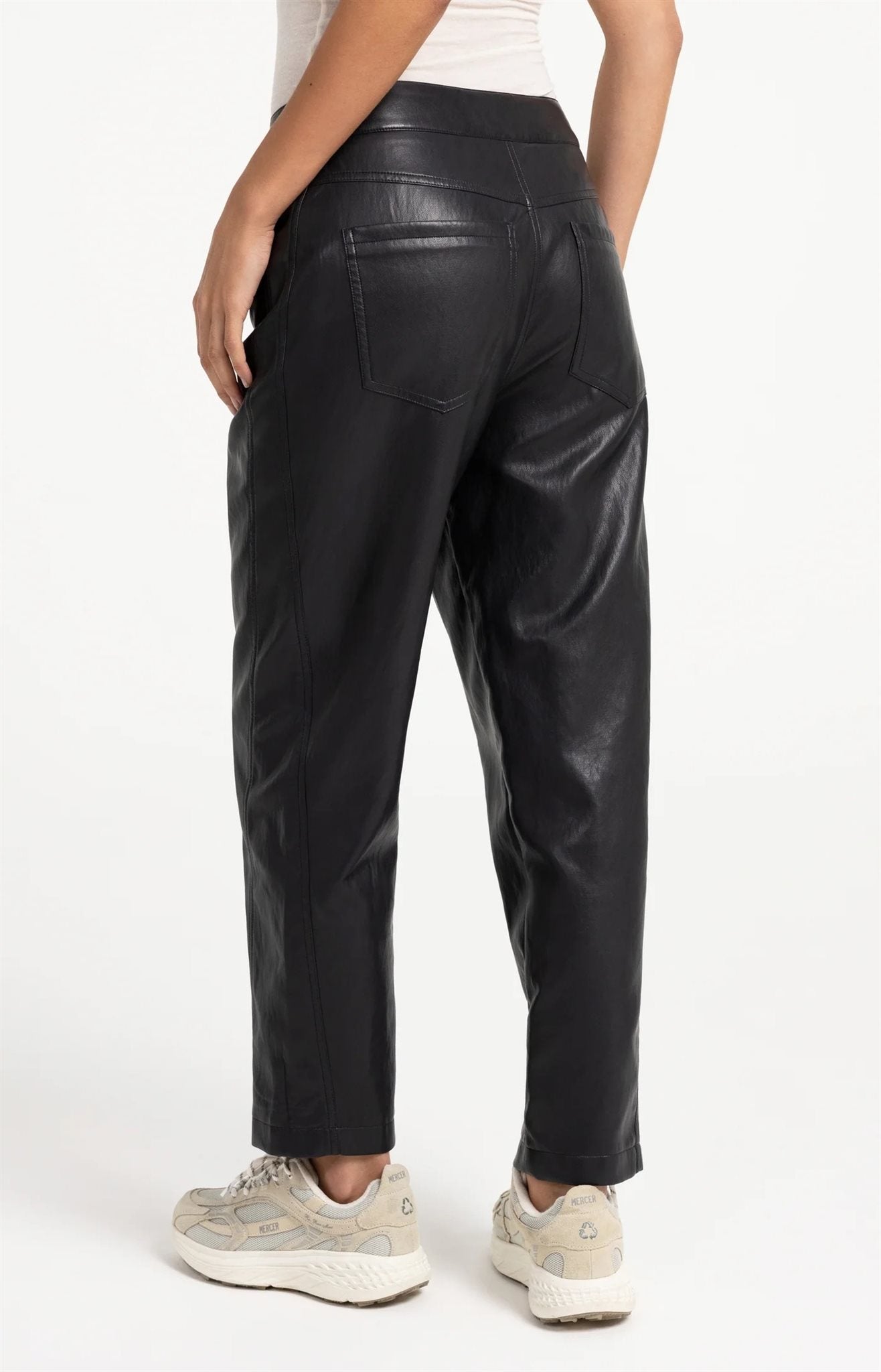 Kunstleren Broek met Siernaden
