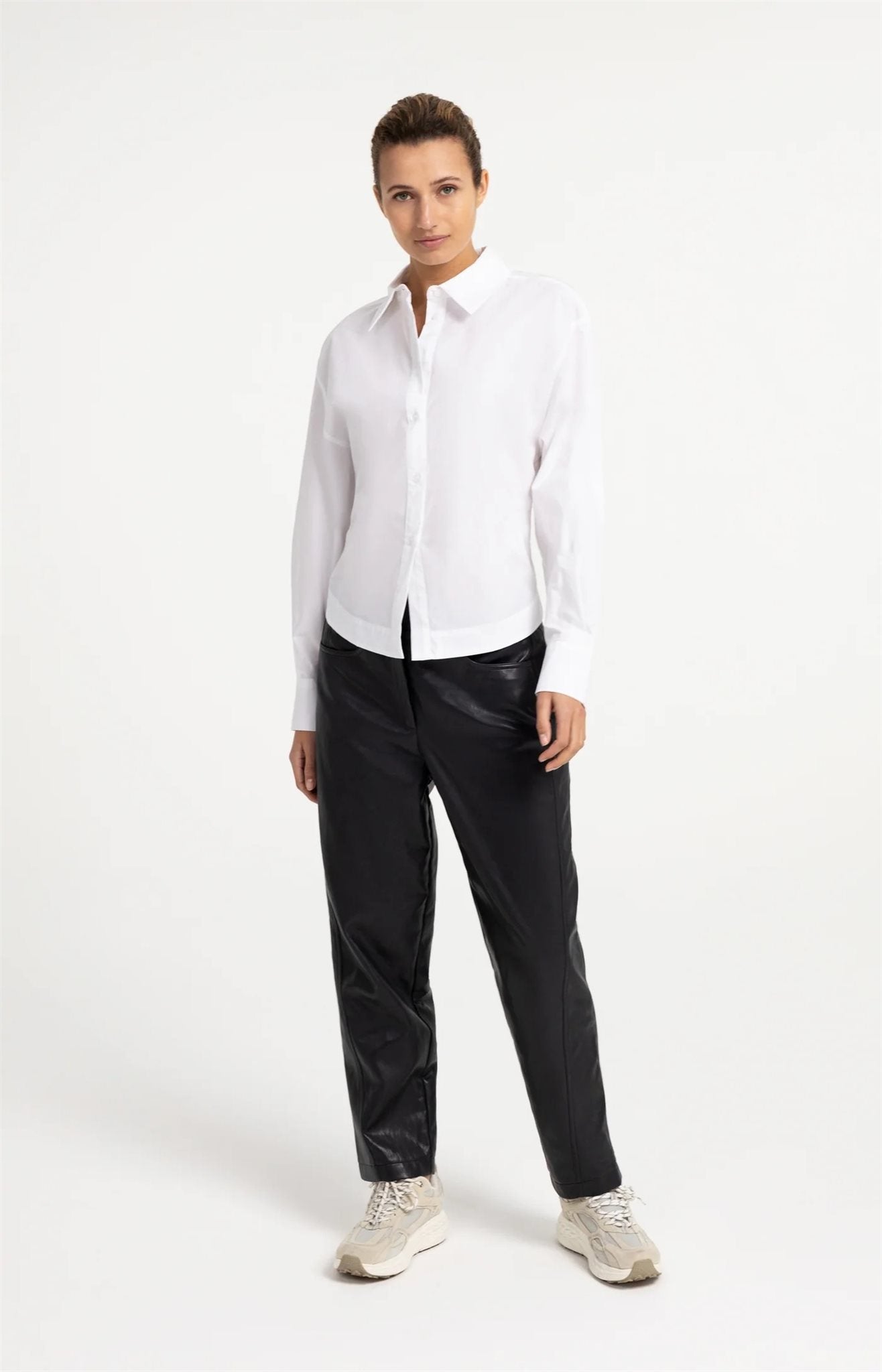 Kunstleren Broek met Siernaden