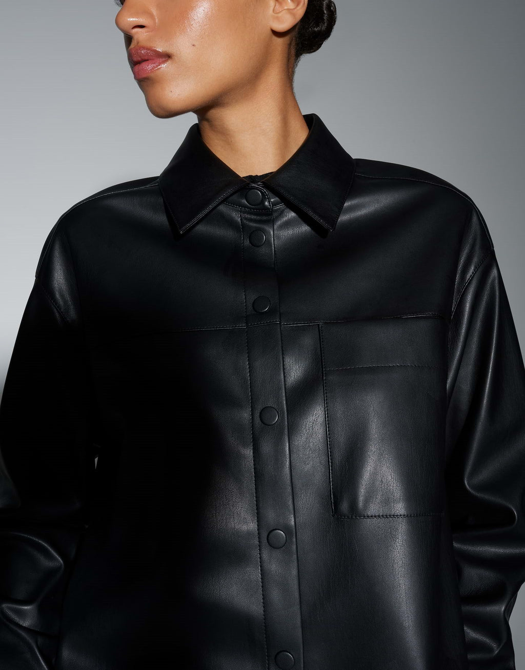 Lederlook Blouse Fedgy