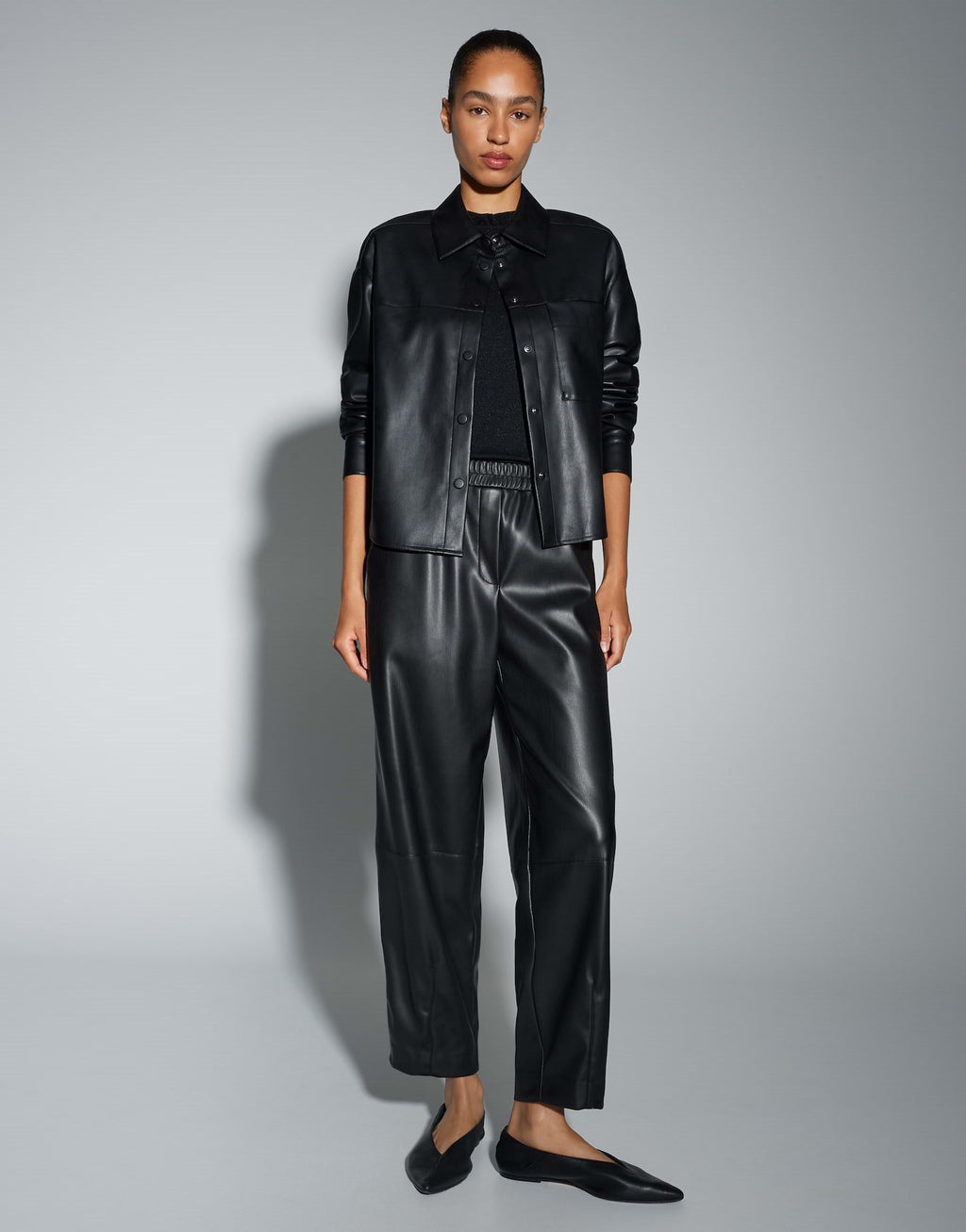 Lederlook Blouse Fedgy