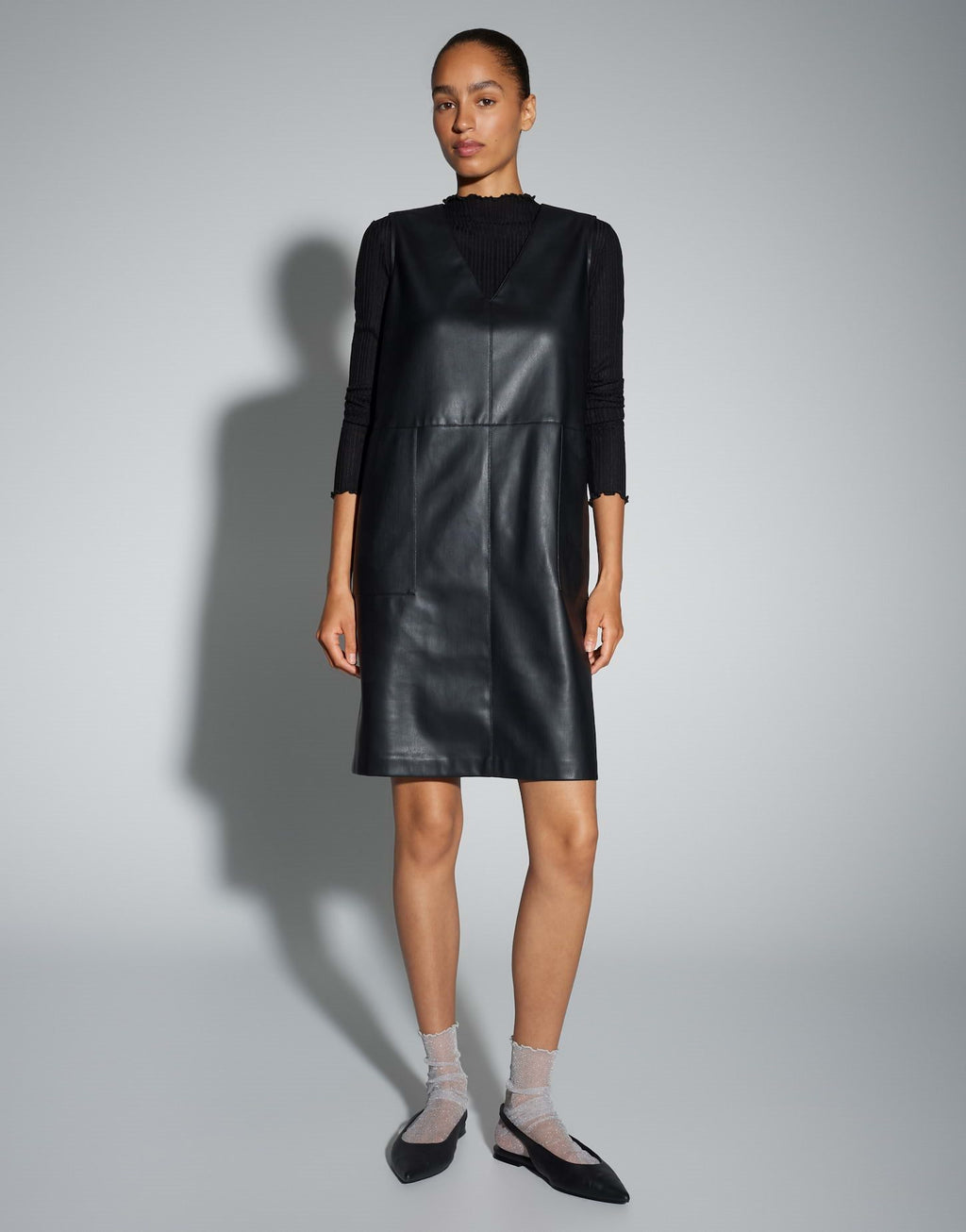 Lederlook Jurk Wancy