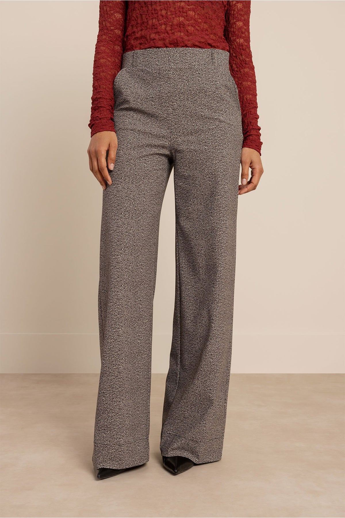 Lexie Tweed Look Trousers