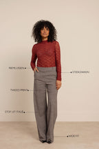 Lexie Tweed Look Trousers
