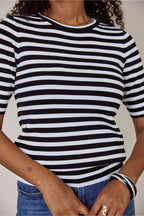 Luna Stripe Short slv Pullover