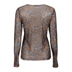Mesh Top met Bloemenprint